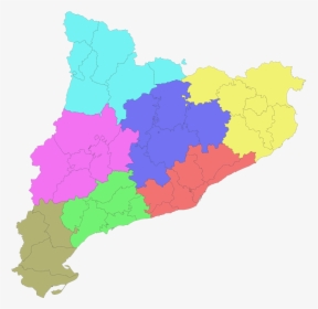 Color Blank Map Of Catalonia  onerror='this.onerror=null; this.remove();' XYZ Https - Comunitats Autonomes De Catalunya, HD Png Download, Transparent PNG